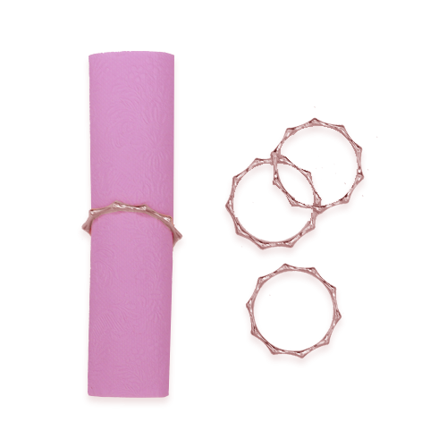 חבק מתכת מזוגזג 5 יח' - רוז