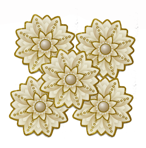 חיתוכי קרטון לפיזור פרח 6יח' - זהב