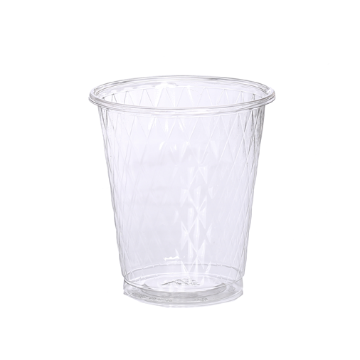 כוס פלסטיק יהלום 40 יח' - שקוף