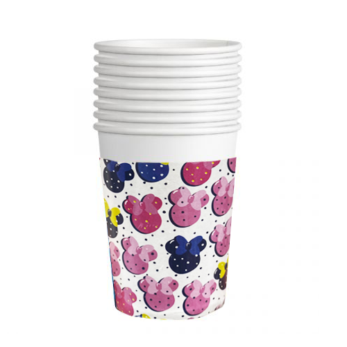 כוסות נייר יום הולדת מיני מאוס- ורוד 