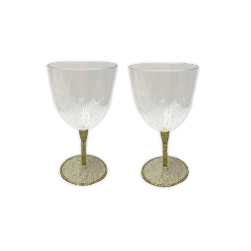 כוס יין קטנה ניצוצות 8 יח' - זהב