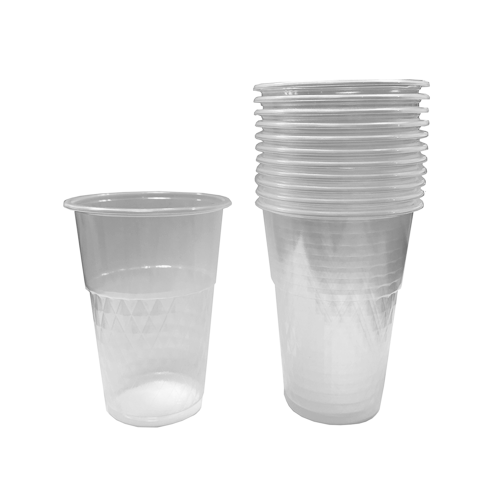 2 שרוולי כוס פלסטיק ספיר 200cc איכותי 75יח - שקוף