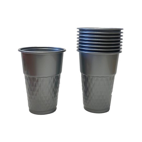 כוס פלסטיק ברקת 50 יח' - כסף