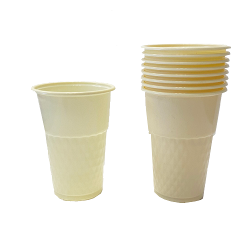 כוס פלסטיק ברקת 50 יח' - קרם