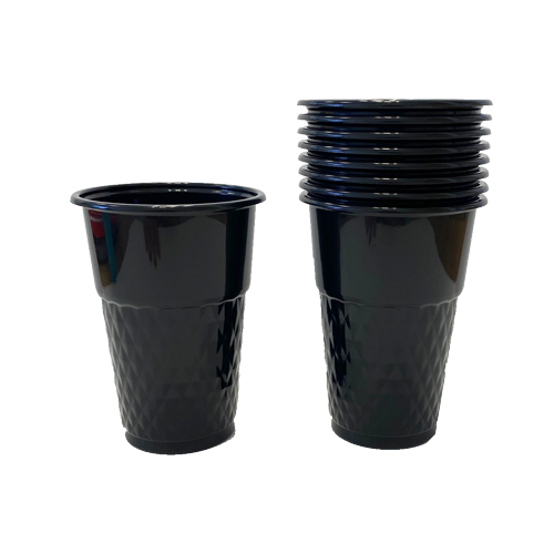 כוס פלסטיק ברקת 50 יח' - שחור
