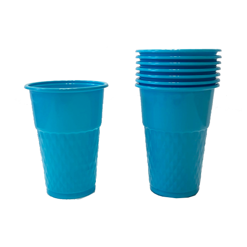 כוס פלסטיק ברקת 50 יח' - תכלת