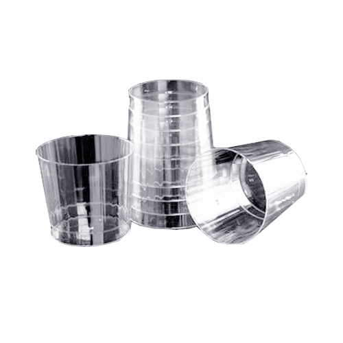 כוס ויסקי קריסטל פסים 10 יח' - שקוף