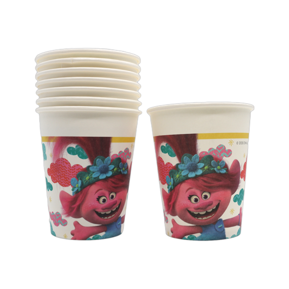 כוסות נייר יום הולדת ממותגות - טרולים