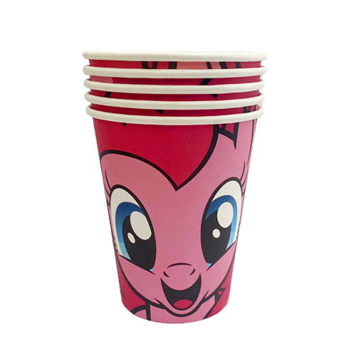 כוסות נייר יום הולדת הפוני הקטן 8 יח' - ורוד