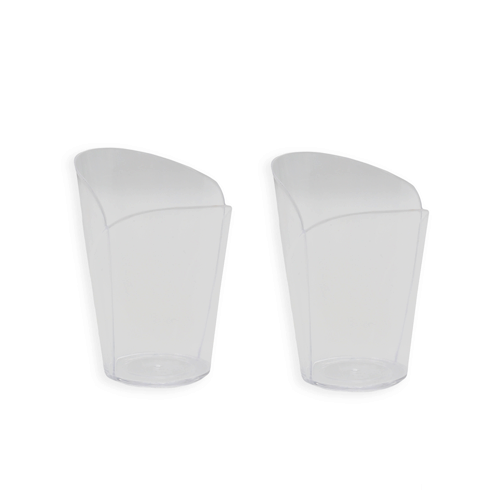 קינוח פלסטיק שוט פרח 20 יח' - שקוף