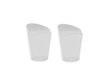 קינוח פלסטיק שוט פרח 20 יח' - שקוף