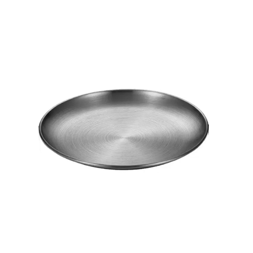 מגש נירוסטה עגול 20 ס"מ - כסף