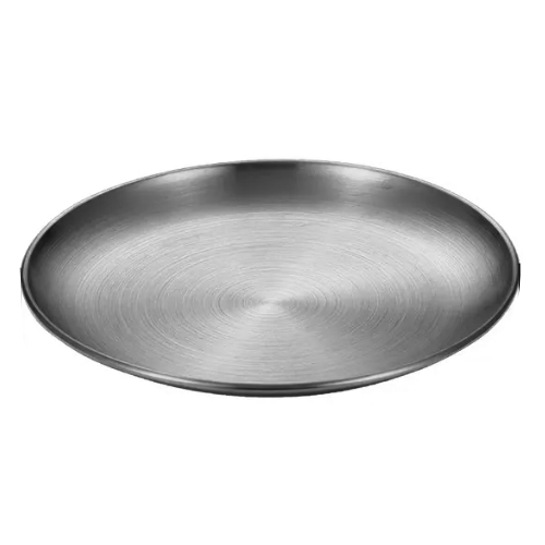 מגש נירוסטה עגול 34 ס"מ - כסף