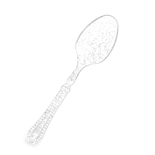 כף הגשה מפלסטיק ורסאי 2 יח' - ניצוצות כסף