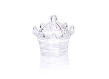 קינוח פלסטיק כתר 10 יח' - שקוף