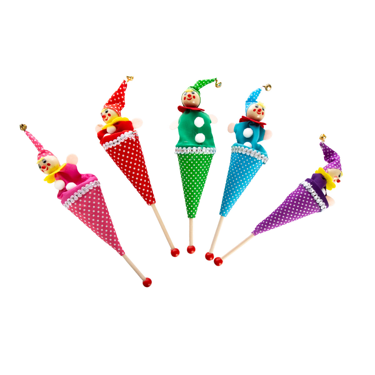 ליצן קונוס לפורים 5 יח' - צבעוני