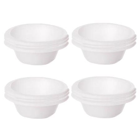 6 חב' לפתנייה פלסטיק עגולה 20 יח' - לבן