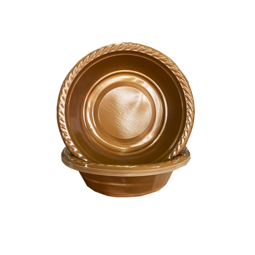 לפתנייה פלסטיק color ארוז 18 יח'- זהב