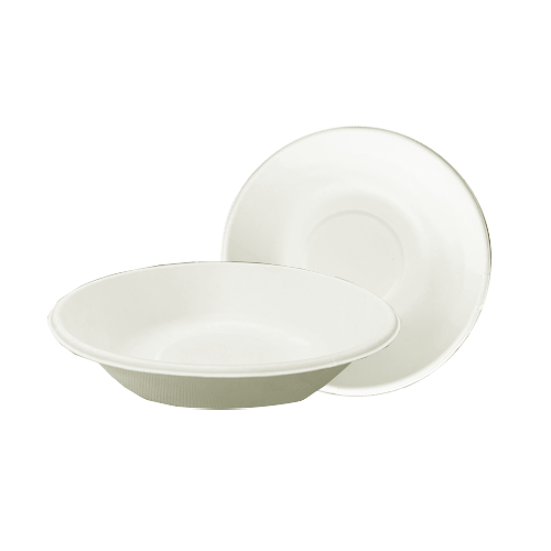 קערה מתכלה קנה סוכר 12 יח' - לבן