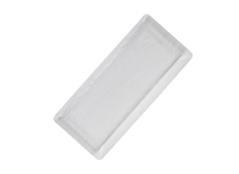 מגש פלסטיק דמוי עץ קטן - שקוף