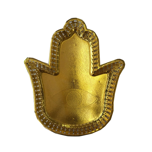 מגש פלסטיק חמסה - זהב