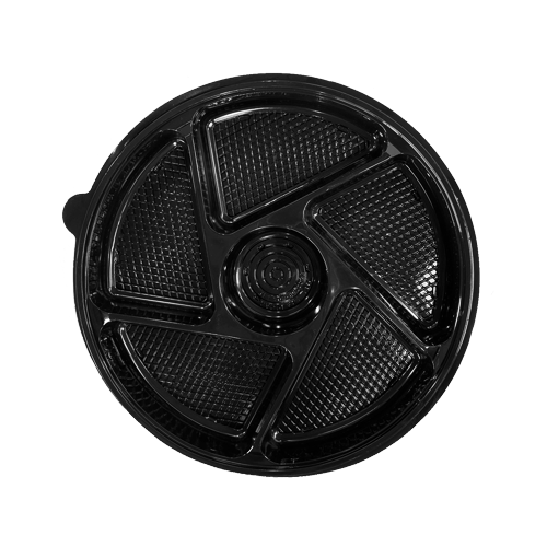 מגש מחולק מפלסטיק 1+5 תאים קוטר 33 ס"מ