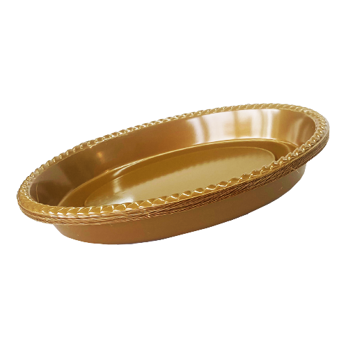 מגש פלסטיק אובלי color ארוז 10 יח'- זהב