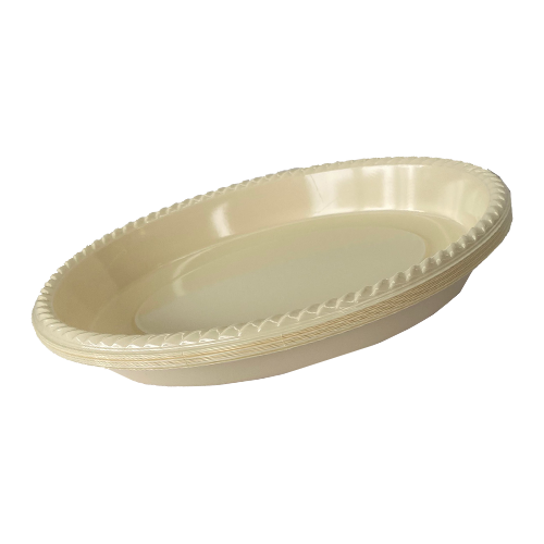 מגש פלסטיק אובלי color ארוז 10 יח' - קרם