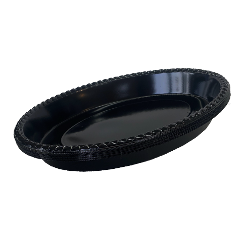 מגש פלסטיק אובלי color ארוז 10 יח' - שחור