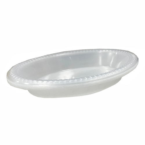 מגש פלסטיק אובלי דיימונד 10 יח' - שקוף