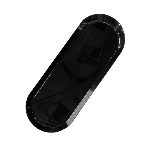 מגש פלסטיק סירונית אובלי 40*15 ס"מ - שחור