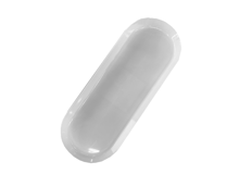 מגש פלסטיק סירונית אובלי 40*15 ס"מ - לבן