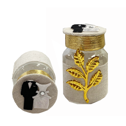 קופסת מזכרת בקבוק לאירוע 6 יח' - זהב