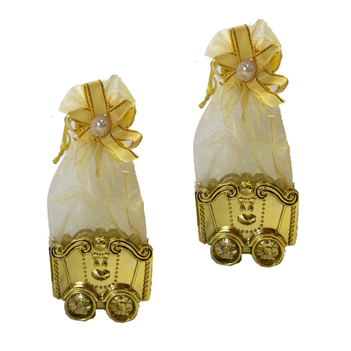 קופסת כרכרה מזכרת לאירוע 6 יח' - זהב