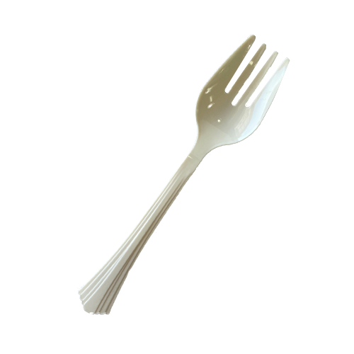 מזלג הגשה פלסטיק מהודר - קרם