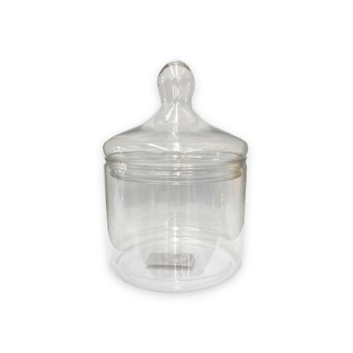 צנצנת בונבונירה מפלסטיק - שקוף