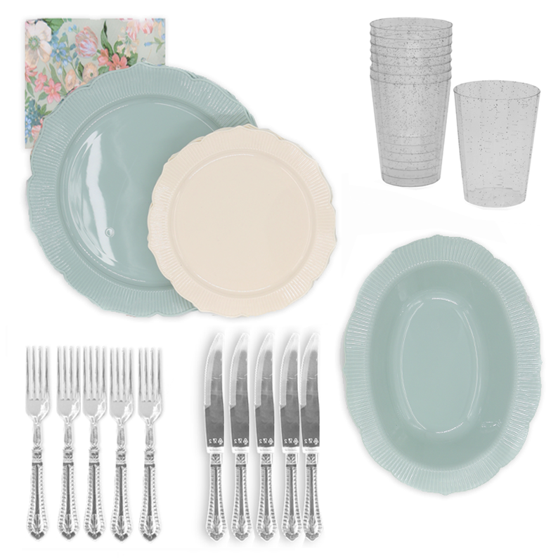 חבילת אירוח כלנית ל 8 סועדים - מנטה קרם