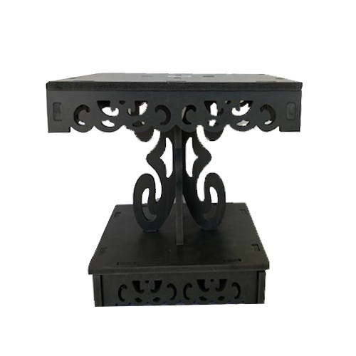 מעמד מעוטר 2 קומות - שחור