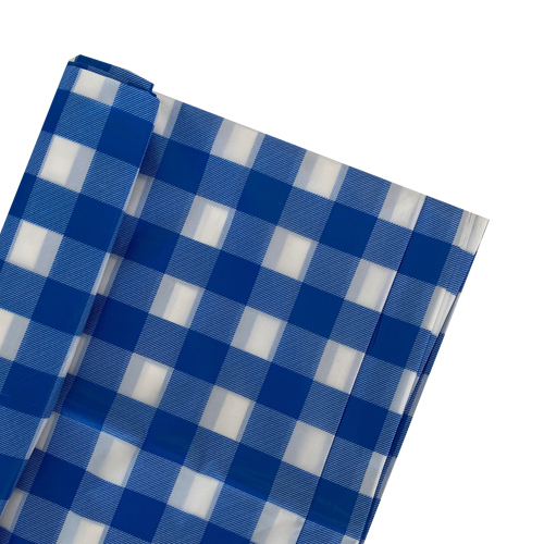 מפת משבצות ניילון 137X274 ס"מ - כחול