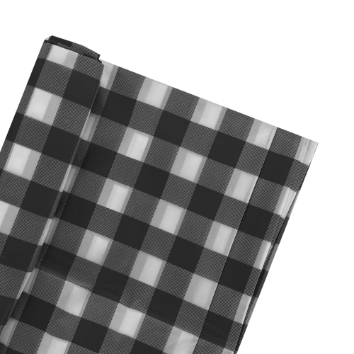 מפת ניילון משובצת - שחור