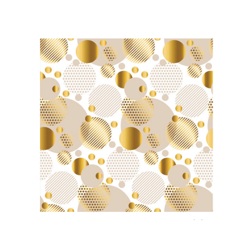 מפיות נייר דוגמת בועות- זהב