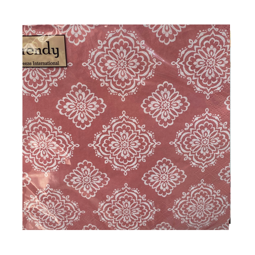 מפיות נייר צורות תחרה 20 יח' - ורוד