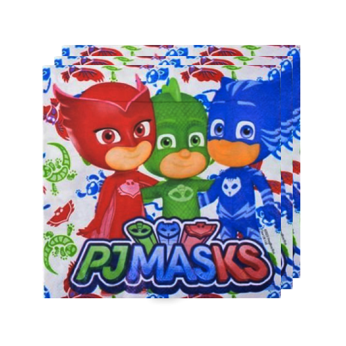 מפיות נייר יום הולדת כוח פיג'יי 16 יח' -  לבן