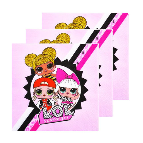 מפיות יום הולדת ממותגות - LOL לול שחור