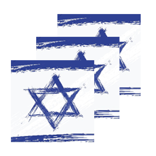 מפיות דגל ישראל מגן דוד ליום העצמאות