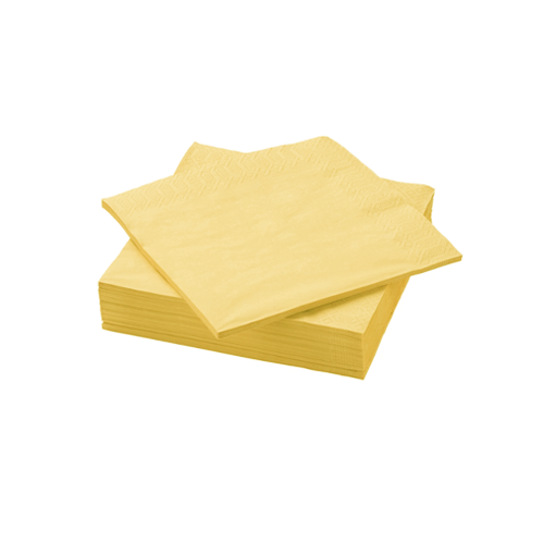מפיות נייר איכותיות 33*33 ס"מ 50 יח' - צהוב בהיר