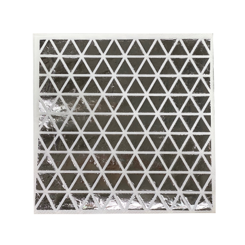 מפיות נייר הטבעה משולשים - כסף מטאלי