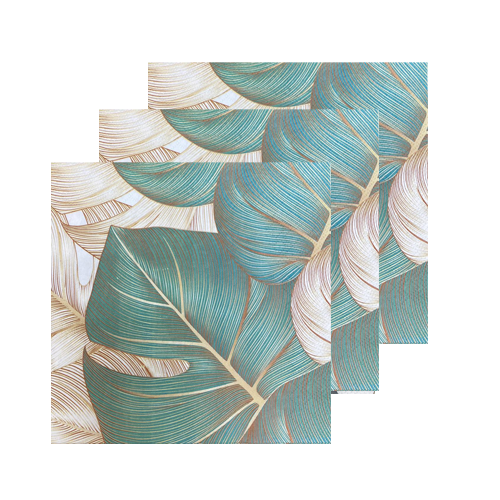 מפיות נייר דוגמת עלה 20 יח' - ירוק זהב