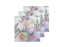 מפיות נייר דוגמת פרחים 20 יח' - קרם פרח סגול