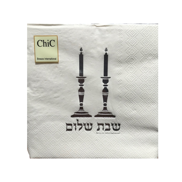 מפיות נייר לשולחן שבת 16 יח' - לבן